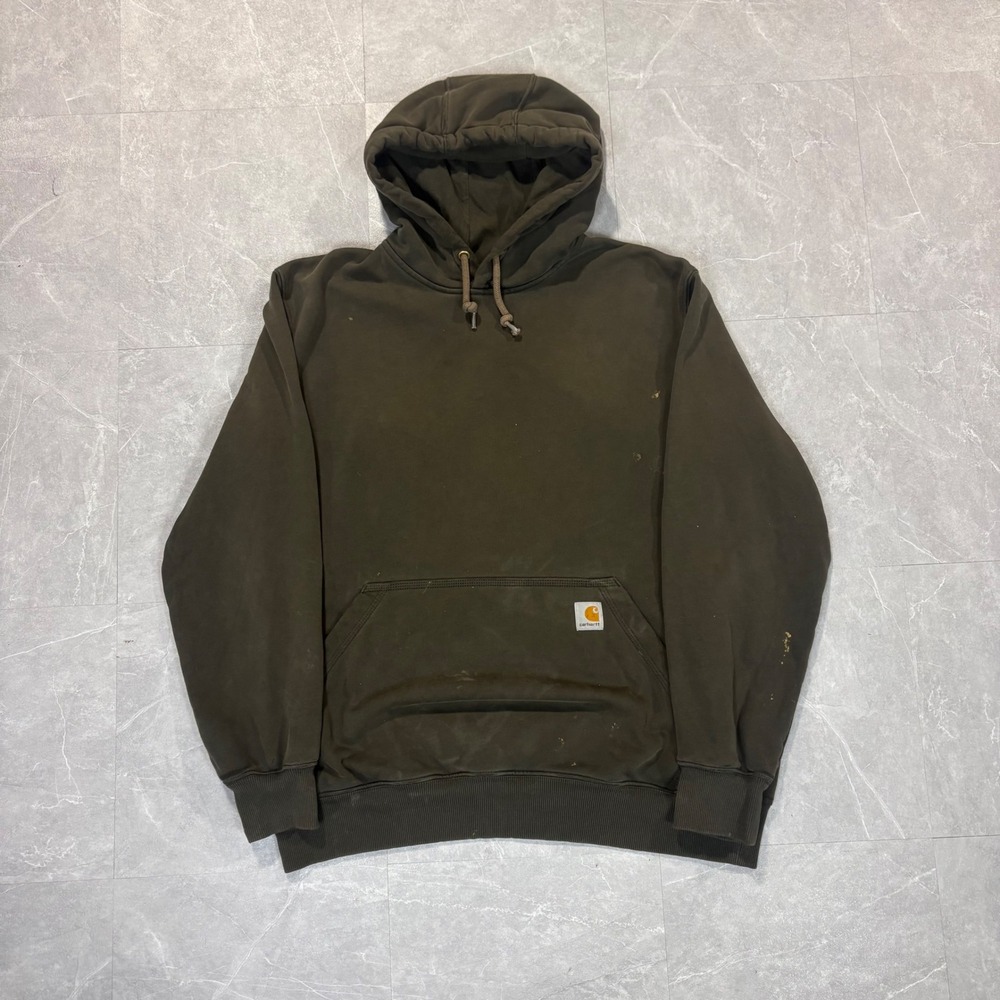Carhartt Mens Original Fit Hoodie Brown K121 Pullover Sweatshirt Large